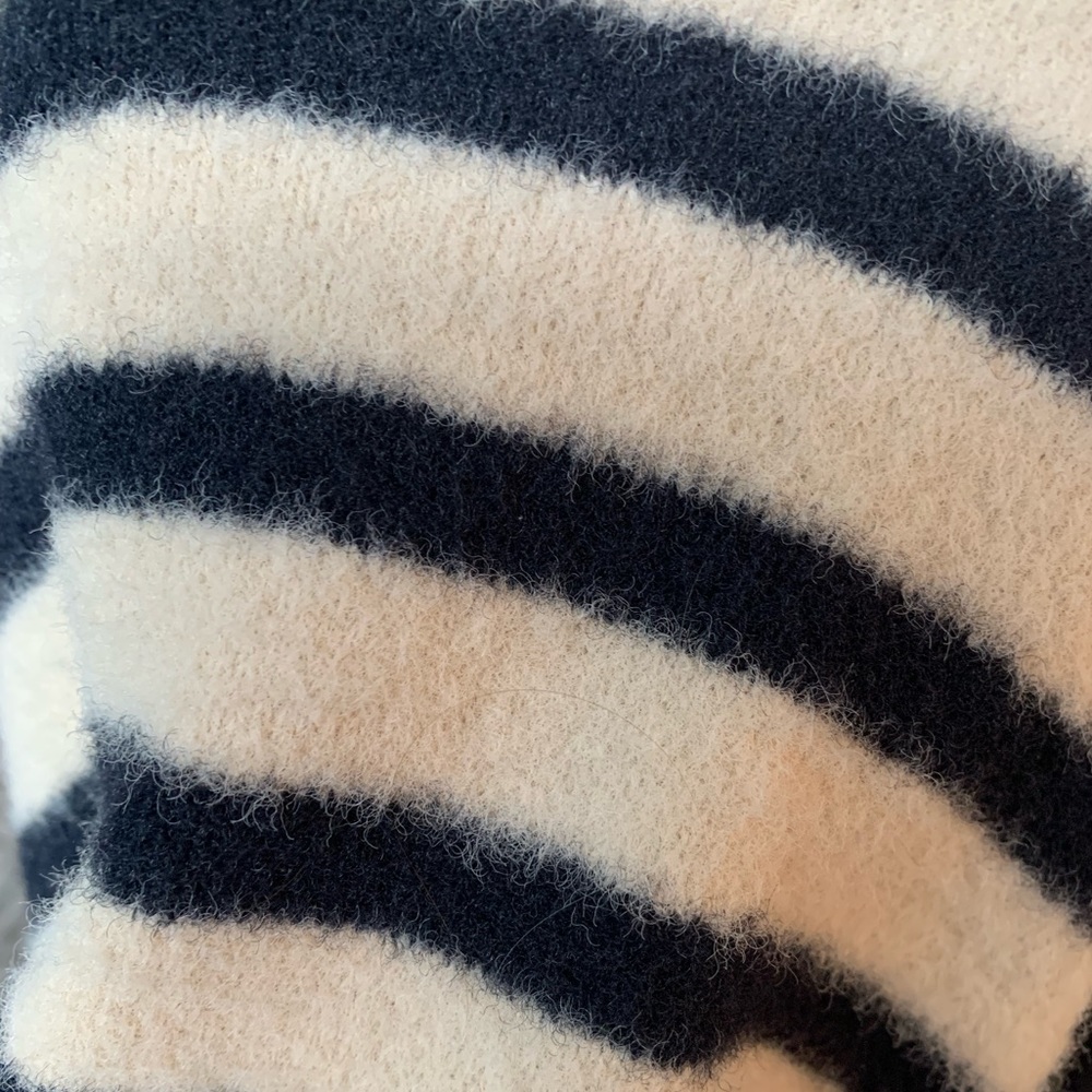Nautical Sweater- navy blue & white/ cream striped - Picture 5 of 5